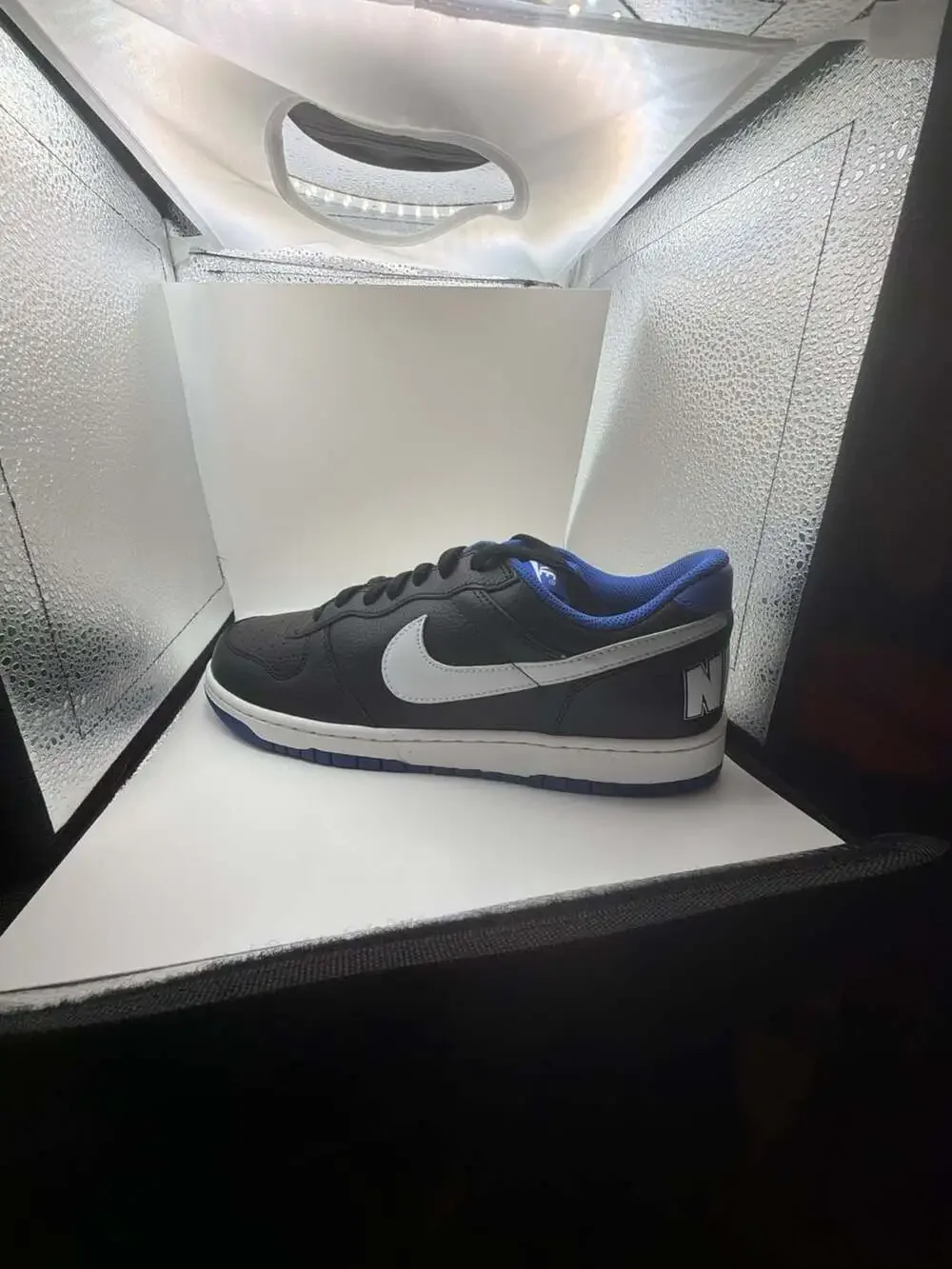 Nike Big Nike Low Black/Summit White/Hyper Royal Size 11
